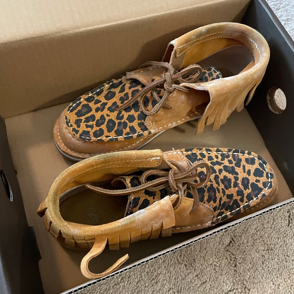 COPY - Ariat leopard booties, size 6